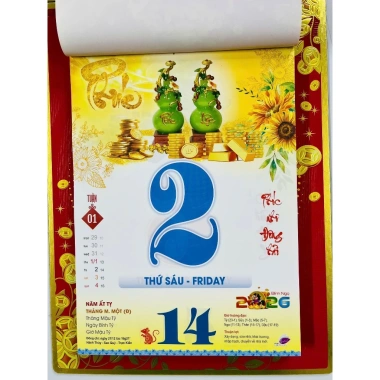 Lịch 2.026 Kích cỡ 20x30cm Bloc Siêu Cực - Mẫu Hot Hit Tết 2.026 Giá 299.000 VND 3