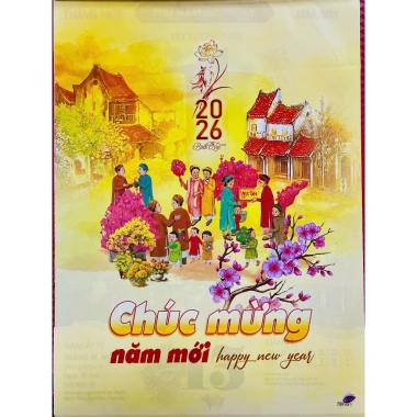 Lịch 2.026 Lịch Tết Bloc KC 35x50 cm Tranh Vẽ Tay Hà Nội Phố Giảm giá 750k 2 Lịch 2.026 Lịch Tết Bloc KC 35x50 cm Tranh Vẽ Tay Hà Nội Phố Giảm giá 750k 2