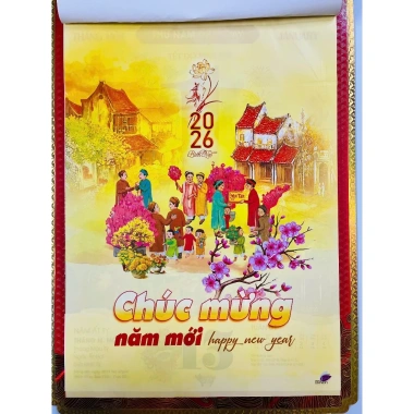 Lịch 2.026 Lịch Tết Bloc KC 35x50 cm Tranh Vẽ Tay Hà Nội Phố Giảm giá 750k