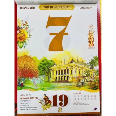 Lịch 2.026 Lịch Tết Bloc KC 35x50 cm Tranh Vẽ Tay Hà Nội Phố Giảm giá 750k 9 Lịch 2.026 Lịch Tết Bloc KC 35x50 cm Tranh Vẽ Tay Hà Nội Phố Giảm giá 750k 9