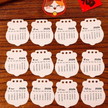 Lịch 2.026 mini 5.8x8.5cm có ghi chú thiết kế tinh tế giảm giá 20% chỉ 16.000đ 5