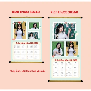 Lịch 2.026 treo tường in hình theo yêu cầu - Thiết kế cá nhân, giảm còn 50.000đ 4
