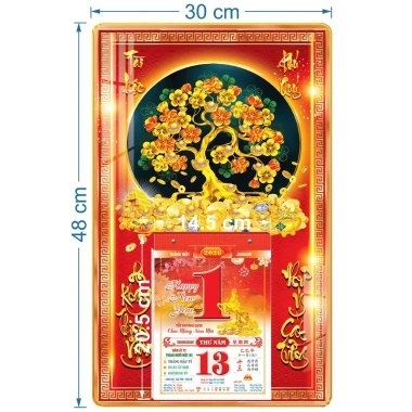 Lịch 2.026 treo tường tráng gương Cây Phát Tài kèm bloc 14.5x20.5cm - Giá chỉ 105.000 VNĐ 6 Lịch 2.026 treo tường tráng gương Cây Phát Tài kèm bloc 14.5x20.5cm - Giá chỉ 105.000 VNĐ 6