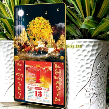 Lịch 2.026 treo tường tráng gương Mã Đáo kèm bloc 14.5x20.5cm giá ưu đãi 139.000đ 2
