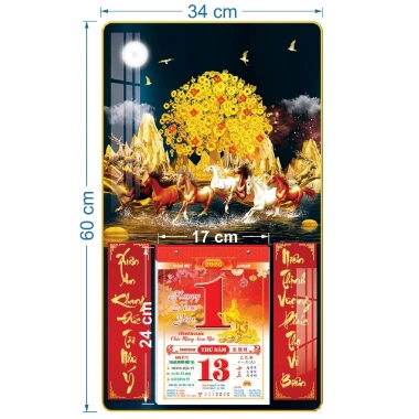 Lịch 2.026 treo tường tráng gương Mã Đáo kèm bloc 14.5x20.5cm giá ưu đãi 139.000đ 8