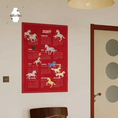 Lịch 2.026 Vải Treo Đa Năng Không Đục Lỗ - Trang Trí Tường Phòng Khách, Phòng Ăn, Giá 142k