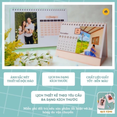 Lịch ảnh để bàn in thiết kế tùy chỉnh - Quà tặng yêu thương, trang trí bàn làm việc, giá ưu đãi 174.840 VND