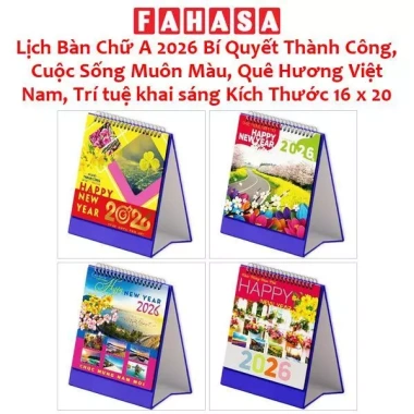 Lịch Bàn Chữ A 2.026 Vườn Hoa, Bí Quyết Thành Công, Cuộc Sống Muôn Màu Quê Hương Việt Nam 16x19 Giá 41.400đ