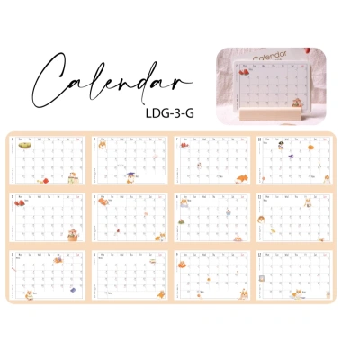 Lịch bàn đế gỗ 2.026 minh họa Corgi 3 - Giá ưu đãi 70.000, thiết kế dễ thương