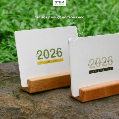 Lịch bàn đế gỗ 2.026 - Tranh vẽ độc quyền, giấy mỹ thuật 220gsm, lịch âm dương, giá ưu đãi 59.000₫ 2