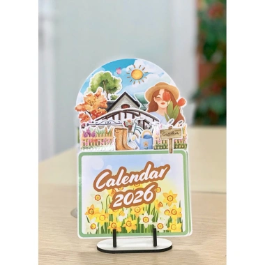 Lịch bàn decor 2.026 Khu vườn lung linh Đẹp phong thuỷ âm dương quà tặng 75.000đ 2 Lịch bàn decor 2.026 Khu vườn lung linh Đẹp phong thuỷ âm dương quà tặng 75.000đ 2