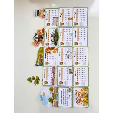 Lịch bàn decor 2.026 Khu vườn lung linh Đẹp phong thuỷ âm dương quà tặng 75.000đ