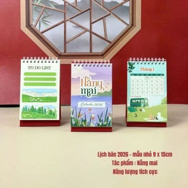 Lịch bàn mini 2.026 cao cấp – Ngày Âm Dương, bìa cứng cáp, phiên bản khởi đầu, giảm giá 18% – Chỉ 15.030₫
