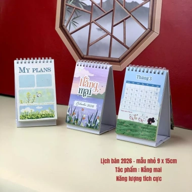 Lịch bàn năm 2.026 ngày âm dương - bìa cứng, thiết kế độc đáo, nhiều mẫu vpp Diệp Lạc - Giá ưu đãi 15.030 VND 10 Lịch bàn năm 2.026 ngày âm dương - bìa cứng, thiết kế độc đáo, nhiều mẫu vpp Diệp Lạc - Giá ưu đãi 15.030 VND 10
