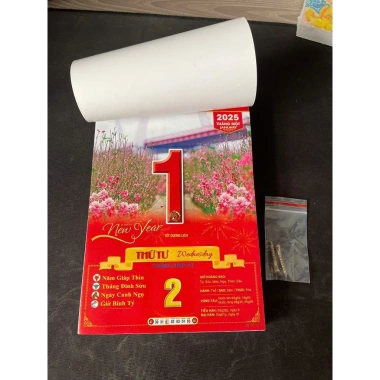 Lịch Bloc 2.026 Cực Đẹp Tết Bính Ngọ - 2 kích thước 10,5x14,5 & 14,5x20,5 cm, mẫu mới nhất, kèm đinh, giảm còn 38.000 VND