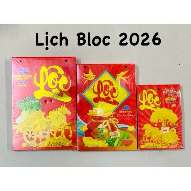 Lịch Bloc 2.026 treo tường - In công nghệ hiện đại, màu đẹp, chỉ 45.000₫