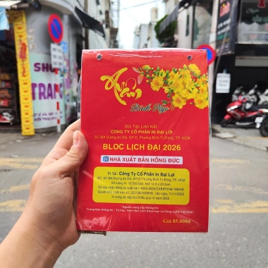 Lịch bloc xé 365 ngày 2.026 Thư Pháp 15x21 cm - Chữ lớn số to ngày giờ treo tường - 50.000 VND