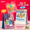 Lịch để bàn 2.026 12 lì xì, túi sang, hình, giấy cao cấp, quà Tết 17x23cm