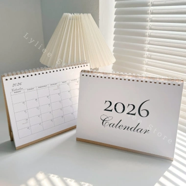 Lịch để bàn 2.026 Basic ngày âm và ô ghi chú, lò xo decor phòng, giảm giá 66.000₫ 5 Lịch để bàn 2.026 Basic ngày âm và ô ghi chú, lò xo decor phòng, giảm giá 66.000₫ 5