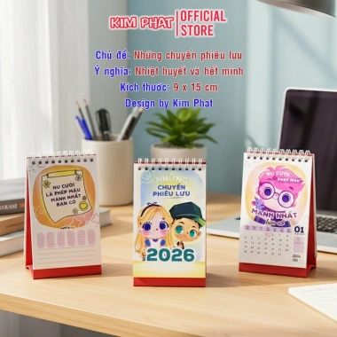 Lịch để bàn 2.026 Bính Ngọ - In Hình Sắc Nét, Ngày Âm Dương, Giá 38.000 VND