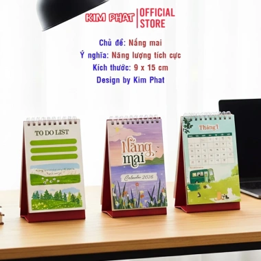Lịch để bàn 2.026 Bính Ngọ - In Hình Sắc Nét, Ngày Âm Dương, Giá 38.000 VND