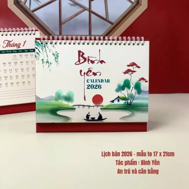 Lịch để bàn 2.026 Bính Ngọ thiết kế trừu tượng VPP Diệp Lac - Giá 15.030₫ 2