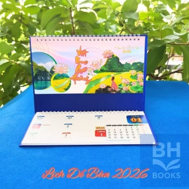 Lịch để bàn 2.026 chữ M 2 lò xo và dải note, ngày âm dương - Bính Ngọ, giảm còn 50.000đ 7