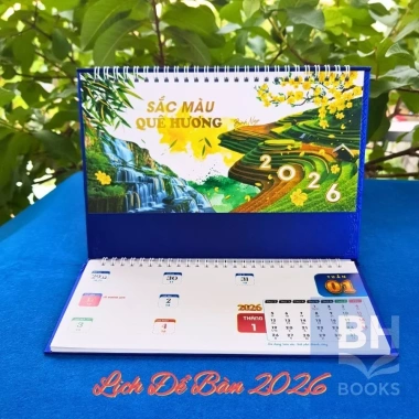 Lịch để bàn 2.026 chữ M 2 lò xo và dải note, ngày âm dương - Bính Ngọ, giảm còn 50.000đ 8