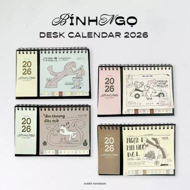 Lịch để bàn 2.026 Crabit Bính Ngọ - Tiết ngựa, Tết, Mã Đáo Thành Công, 78.000 VND