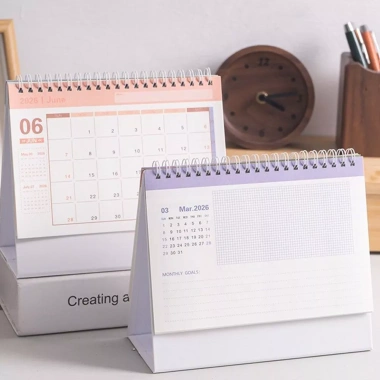 Lịch Để Bàn 2.026 Gradient Nhỏ Tươi - Giấy Dày, Thời Gian, Lịch Lật Văn Phòng - 67.500₫