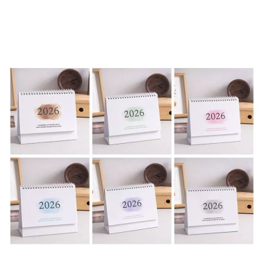 Lịch Để Bàn 2.026 Gradient Nhỏ Tươi - Giấy Dày, Thời Gian, Lịch Lật Văn Phòng - 67.500₫