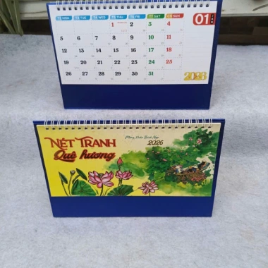 Lịch để bàn 2.026 khổ 24x16cm có note, ngày âm dương, thiết kế hiện đại, giảm còn 44.999