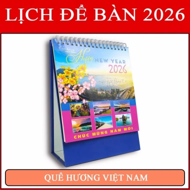 Lịch để bàn 2.026 mẫu Tết Quê Hương, Cảnh Đẹp, Thành Công, Sắc Màu – 55.250₫ 6
