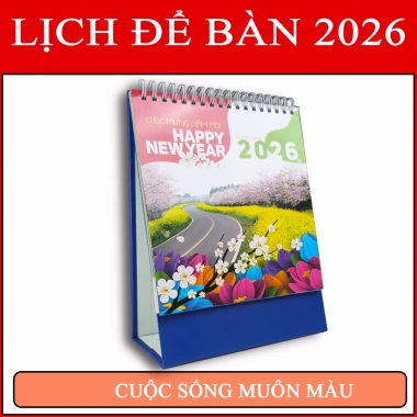 Lịch để bàn 2.026 mẫu Tết Quê Hương, Cảnh Đẹp, Thành Công, Sắc Màu – 55.250₫ 9