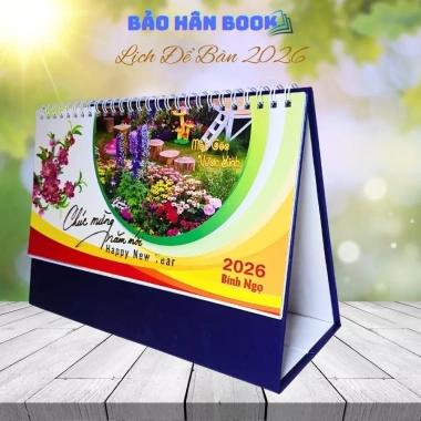 Lịch để bàn 2.026 ngày âm 52 tuần - In đẹp, form cứng cáp, chủ đề ngẫu nhiên Bảo Hân Books - 50.000₫