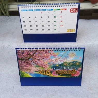 Lịch để bàn chữ A 2.026 24x16cm có lịch âm - mẫu ngẫu nhiên, 50k VPP Tiến Phát
