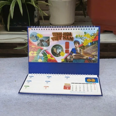 Lịch để bàn chữ A 2.026 24x16cm có lịch âm - mẫu ngẫu nhiên, 50k VPP Tiến Phát