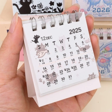 Lịch để bàn cuộn dây Mini 2.026 - Lịch lật, công cụ lập kế hoạch, giá ưu đãi 47.736 VND