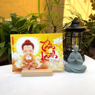 Lịch để bàn đế gỗ 2.026 - Âm Dương, Thư Pháp Làng Mai, Mèo, Cún, Tâm Lành - 39.000 VNĐ