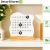 Lịch để bàn gỗ hiển thị ngày tháng - Đế tháo rời, 3 nhẫn tròn, bền bỉ 5