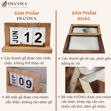 Lịch để bàn lật số 2.026 phong cách Vintage DECOSA - Giá ưu đãi 69.000 VND 4