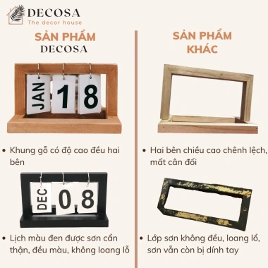 Lịch để bàn lật số 2.026 phong cách Vintage DECOSA - Giá ưu đãi 69.000 VND 5