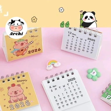 Lịch để bàn mini 2.026 capybara nhỏ xinh - Giá chỉ 9.900₫, giảm từ 12.771₫ 2
