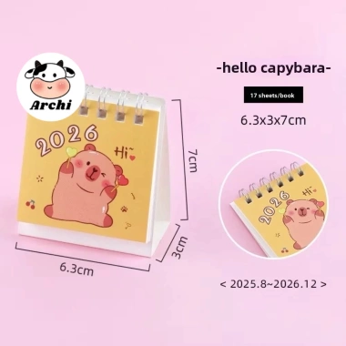 Lịch để bàn mini 2.026 capybara nhỏ xinh - Giá chỉ 9.900₫, giảm từ 12.771₫ 4