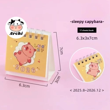 Lịch để bàn mini 2.026 capybara nhỏ xinh - Giá chỉ 9.900₫, giảm từ 12.771₫ 5