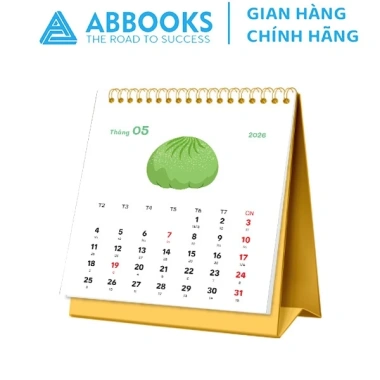 Lịch Để Bàn Mini 2.026 Chủ Đề Cake Matcha kèm Note và Sticker Dễ Thương - ABBOOkS