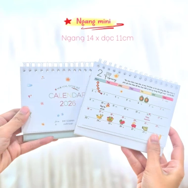Lịch để bàn mini 2.026 dễ thương, lịch âm và ngày lễ Tết, giảm giá còn 21.000 VND 2