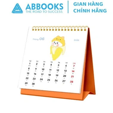 Lịch Để Bàn Mini 2.026 MEOW TIME Mèo Dễ Thương + Note Sticker - Giá 14.300 VNĐ - ABBOOKS