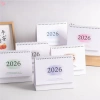 Lịch để bàn nhỏ 2.025-2.026 lật đứng, chạy 7/2.025-12/2.026, danh sách việc cần làm & ghi chú, dây buộc kim loại