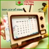 Lịch Để Bàn Tivi Gỗ 2.026 Retro Decor QUAGONHALAM - Trang Trí Bàn Làm Việc, Quà Tết Độc Đáo, Giá 154.500₫ 8